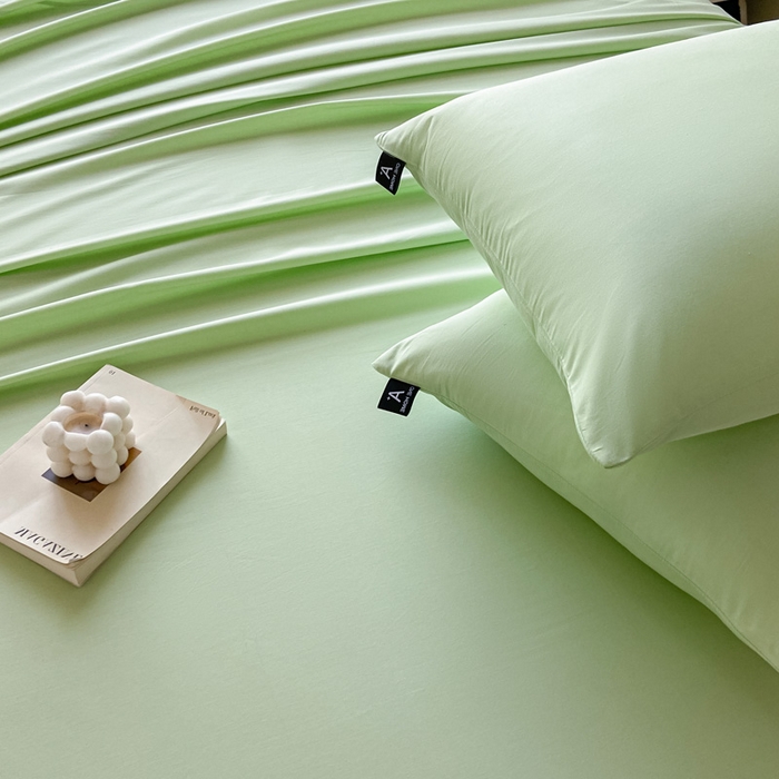 91家纺网 家纺一手货源 找家纺 涵宸家纺 2024新款40支全棉米兰系列-单枕套 枕套-果绿