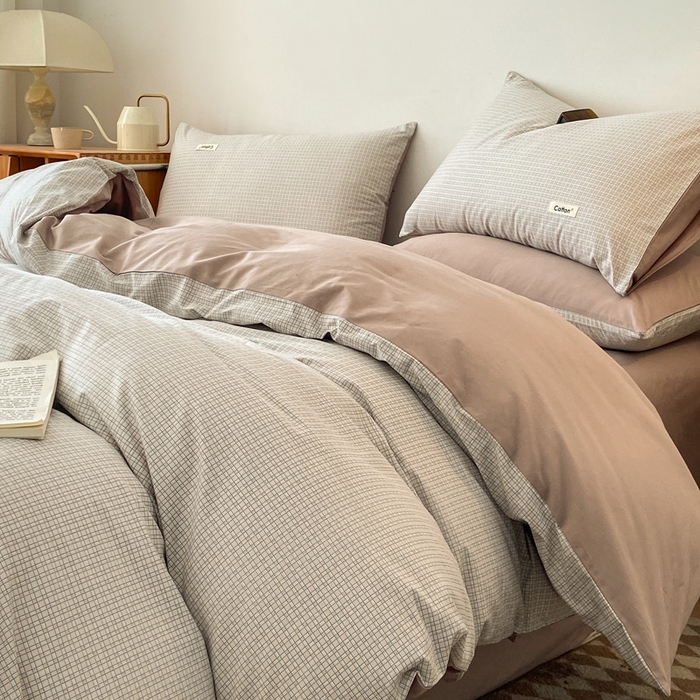 91家纺网 家纺一手货源 找家纺 涵宸家纺 2024新款40支全棉赛迪印花款四件套 米路