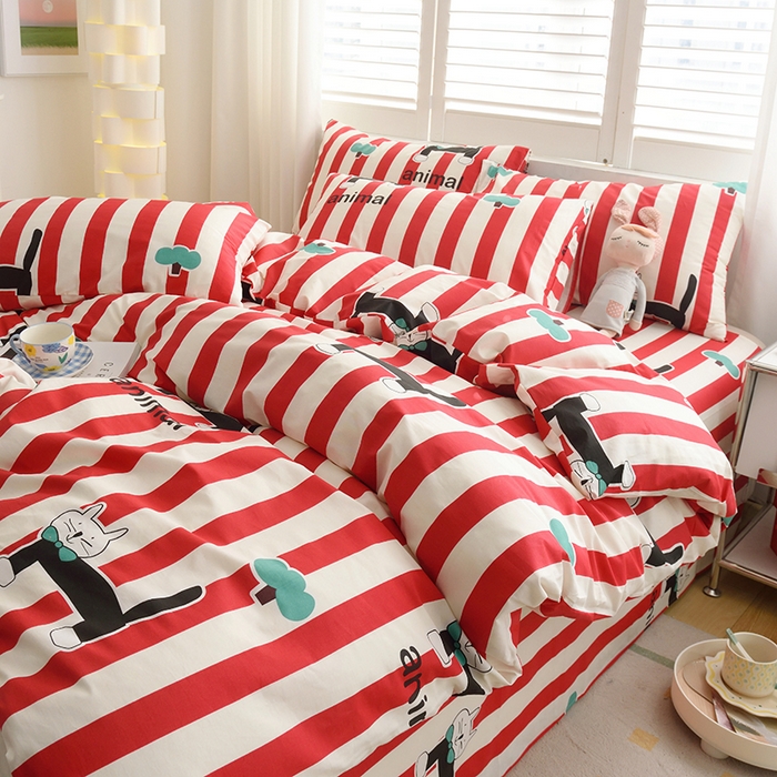 91家纺网 家纺一手货源 找家纺 启优家纺 2024新款全棉13070四件套 米莉