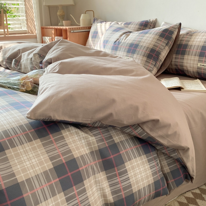 91家纺网 家纺一手货源 找家纺 涵宸家纺 2024新款40支全棉赛迪印花款四件套 路易