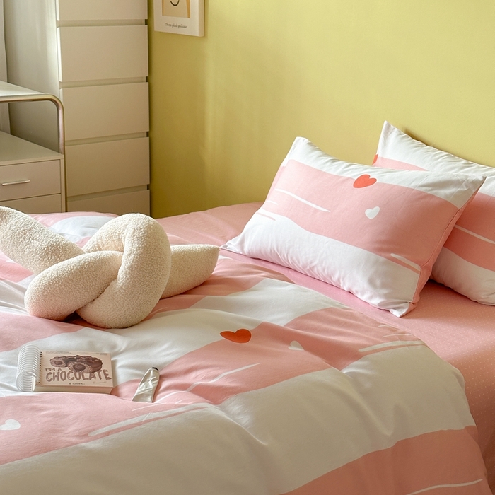 91家纺网 家纺一手货源 找家纺 时年家纺 2024新款 热爱生活·全棉系列第四期（充值会员优惠5元） 心动-粉