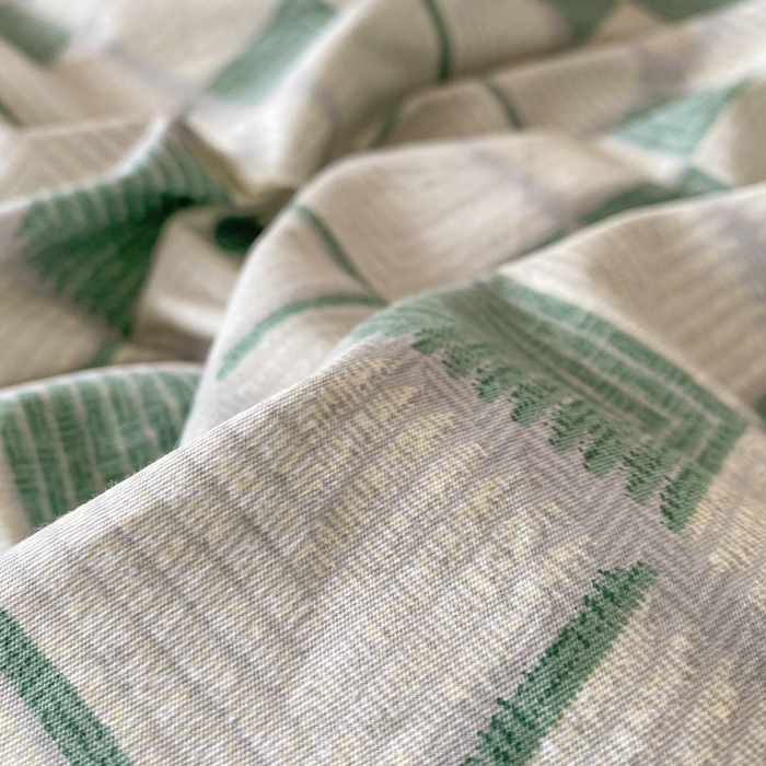 91家纺网 家纺一手货源 找家纺 涵宸家纺 2024新款40支全棉赛迪印花款四件套 南希-绿