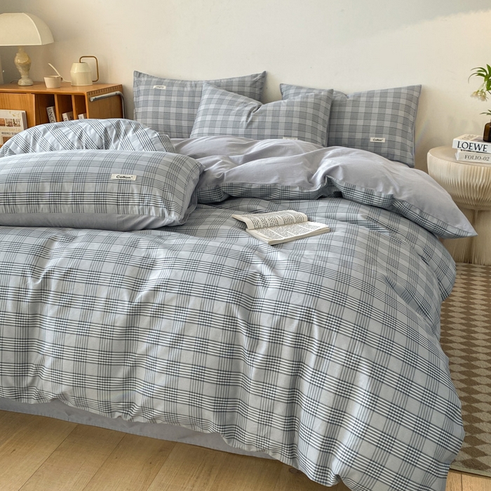 91家纺网 家纺一手货源 找家纺 涵宸家纺 2024新款40支全棉赛迪印花款四件套 路易斯