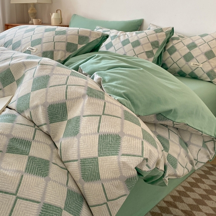 91家纺网 家纺一手货源 找家纺 （总）涵宸家纺 2024新款40支全棉赛迪印花款四件套