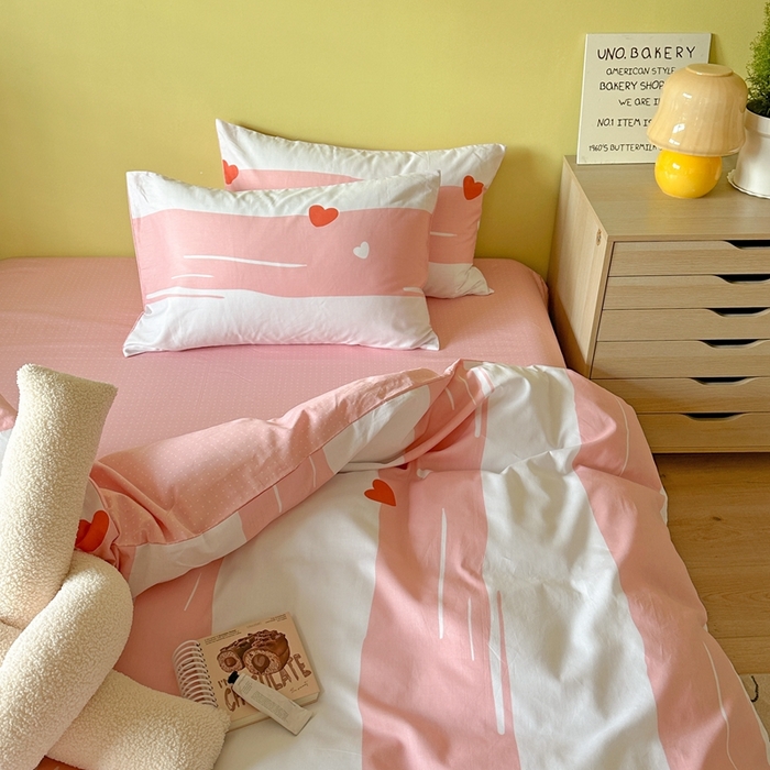 91家纺网 家纺一手货源 找家纺 时年家纺 2024新款 热爱生活·全棉系列第四期（充值会员优惠5元） 心动-粉