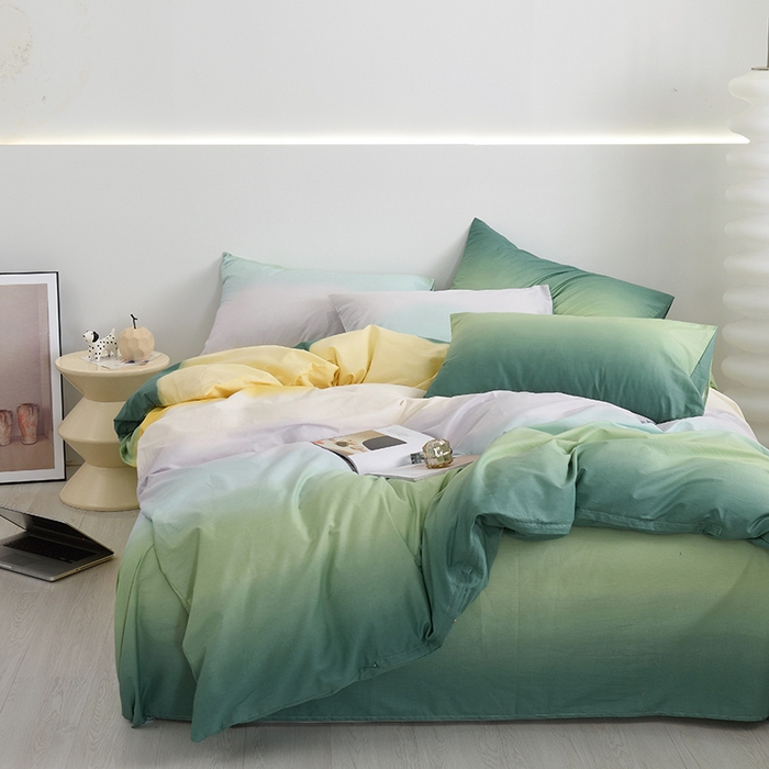 91家纺网 家纺一手货源 找家纺 启优家纺 2024新款全棉13070四件套 星河一绿