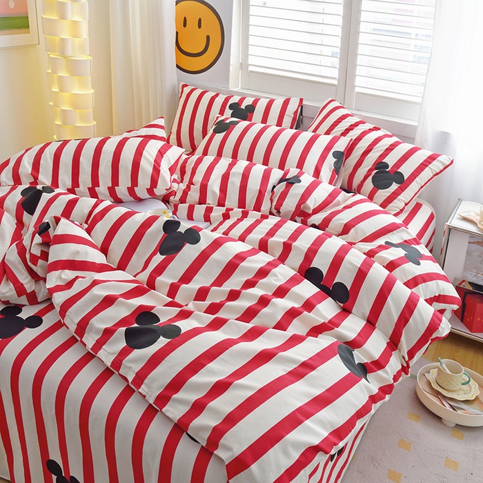 91家纺网 家纺一手货源 找家纺 （总）启优家纺全棉四件套简约款纯棉床笠四件套