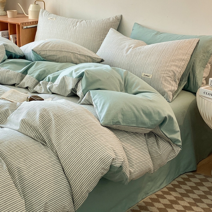 91家纺网 家纺一手货源 找家纺 涵宸家纺 2024新款40支全棉赛迪印花款四件套 雨果