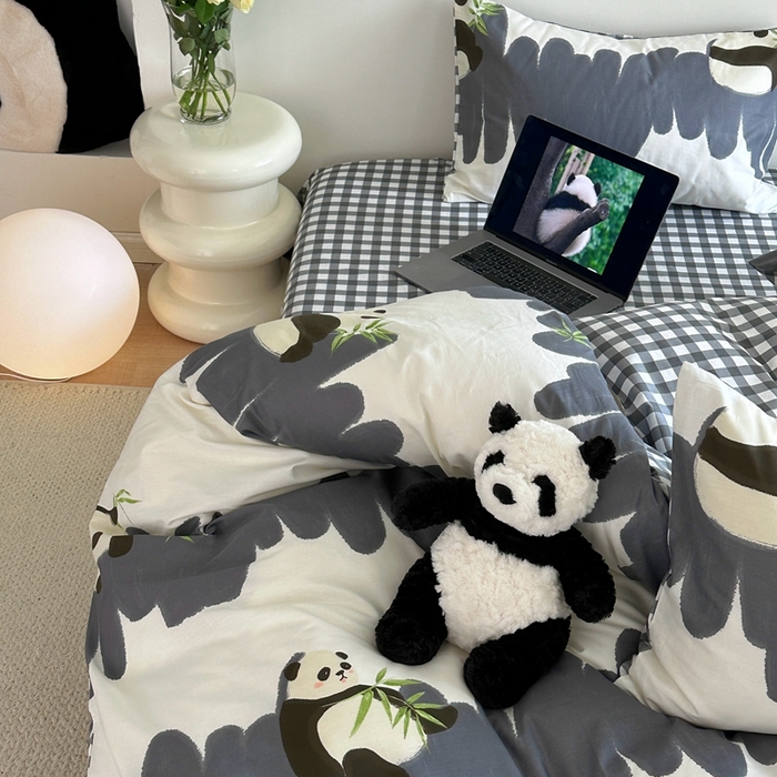 91家纺网 家纺一手货源 找家纺 时年家纺 2024新款 热爱生活·全棉系列第四期（充值会员优惠5元） 熊猫小胖
