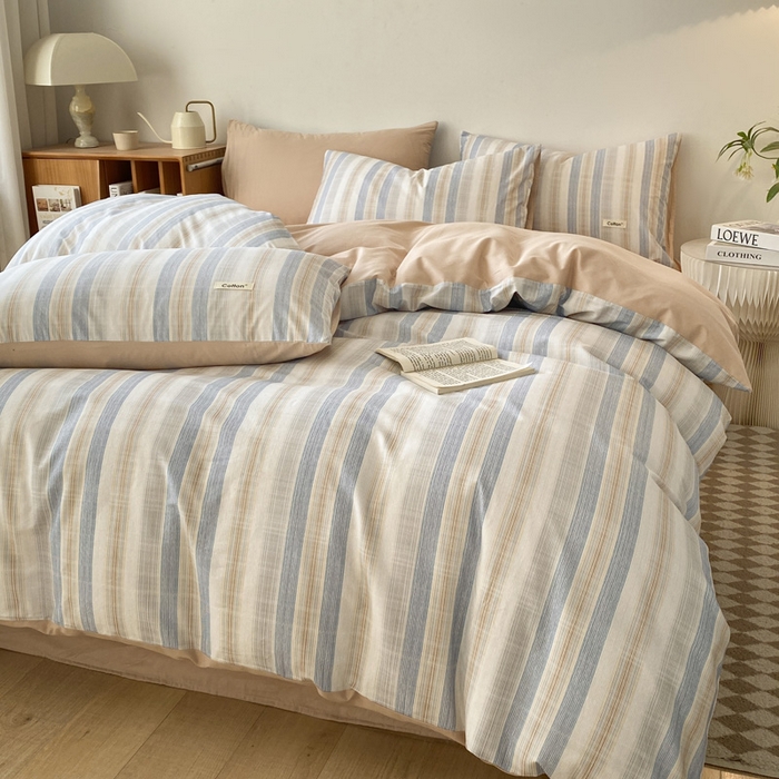 91家纺网 家纺一手货源 找家纺 涵宸家纺 2024新款40支全棉赛迪印花款四件套 艾琳