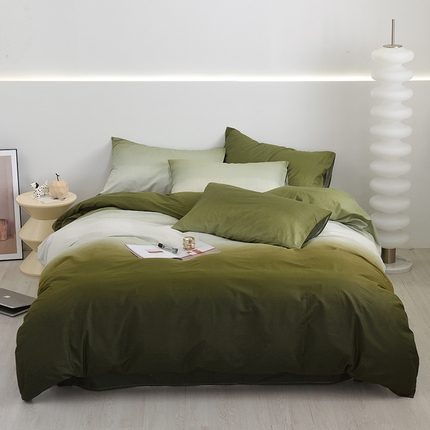 91家纺网 家纺一手货源 找家纺 启优家纺 2024新款全棉13070四件套 秘境-绿