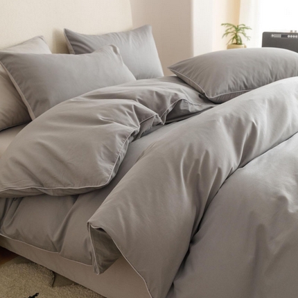 91家纺网 家纺一手货源 找家纺 涵宸家纺 2024新款40支全棉希腊麻绳款四件套 希腊（银灰+梧桐灰）