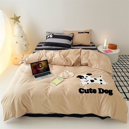 91家纺网 家纺一手货源 找家纺 （总）珺柔家纺 2024新款13372全棉印加绣毛巾绣四件套系列