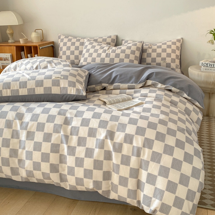 91家纺网 家纺一手货源 找家纺 涵宸家纺 2024新款40支全棉赛迪印花款四件套 科林