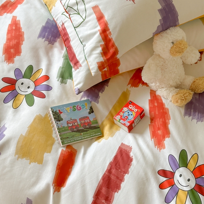 91家纺网 家纺一手货源 找家纺 时年家纺 2024新款 热爱生活·全棉系列第四期（充值会员优惠5元） 涂鸦小花