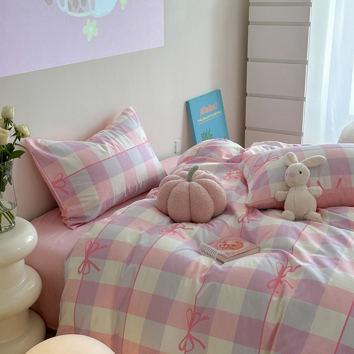 91家纺网 家纺一手货源 找家纺 时年家纺 2024新款 热爱生活·全棉系列第四期（充值会员优惠5元） 蝴蝶结