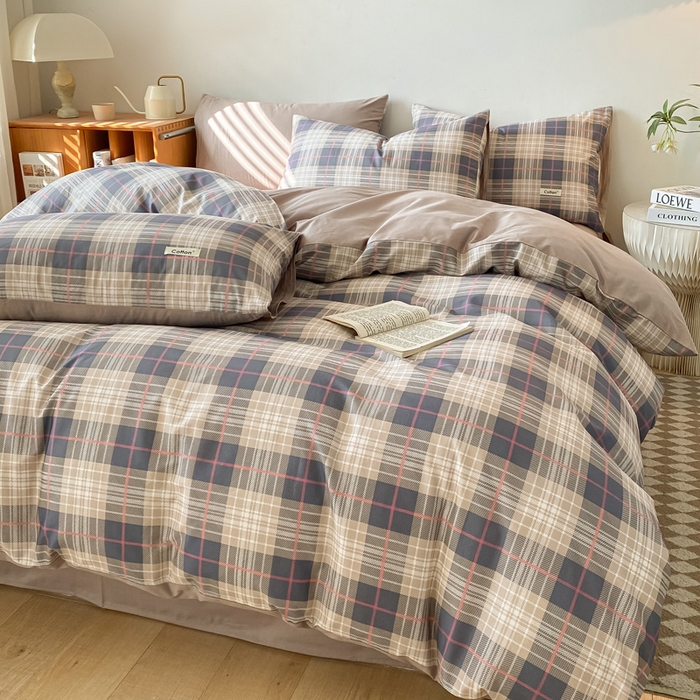 91家纺网 家纺一手货源 找家纺 涵宸家纺 2024新款40支全棉赛迪印花款四件套 路易