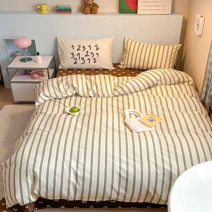 91家纺网 家纺一手货源 找家纺 （总）桃喜 2024新款春夏新品全棉混搭时尚休闲印花系列套件-系列2