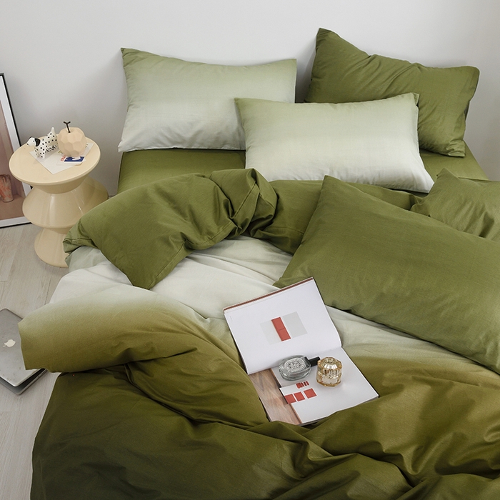 91家纺网 家纺一手货源 找家纺 启优家纺 2024新款全棉13070四件套 秘境-绿