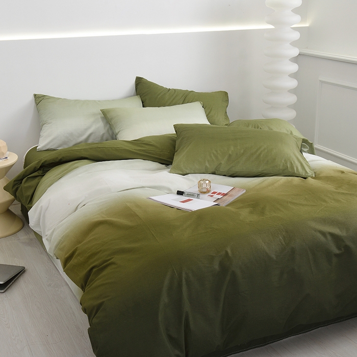 91家纺网 家纺一手货源 找家纺 启优家纺 2024新款全棉13070四件套 秘境-绿