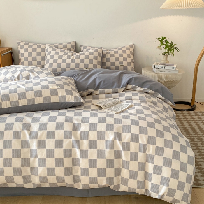 91家纺网 家纺一手货源 找家纺 涵宸家纺 2024新款40支全棉赛迪印花款四件套 科林