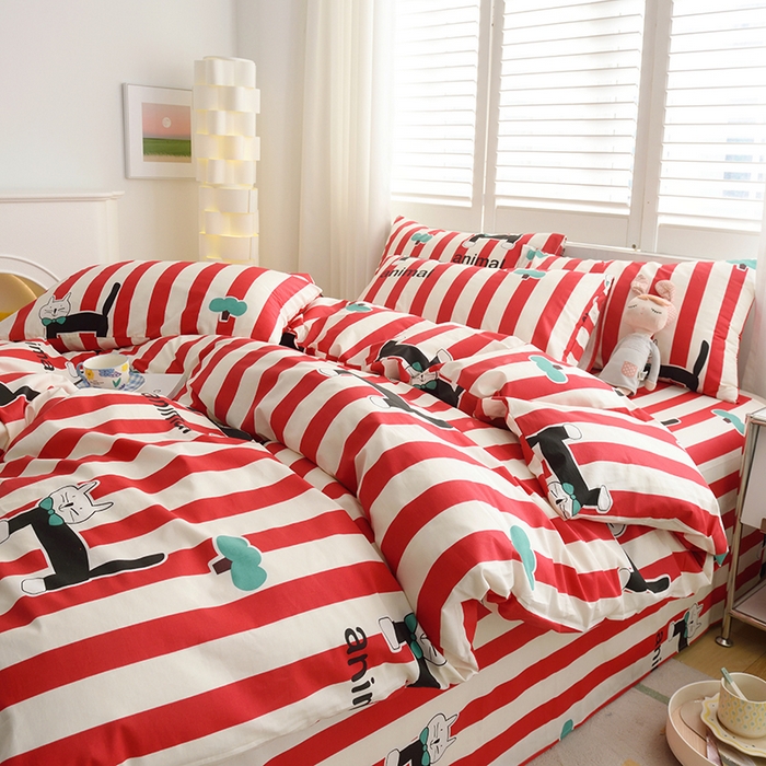 91家纺网 家纺一手货源 找家纺 启优家纺 2024新款全棉13070四件套 米莉