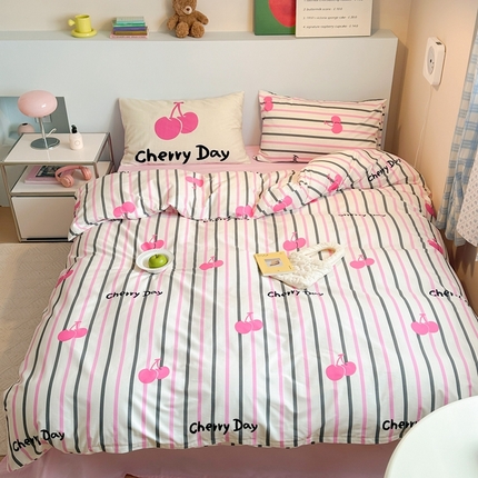 91家纺网 家纺一手货源 找家纺 （总）桃喜 2024新款春夏新品全棉混搭时尚休闲印花系列套件-系列2