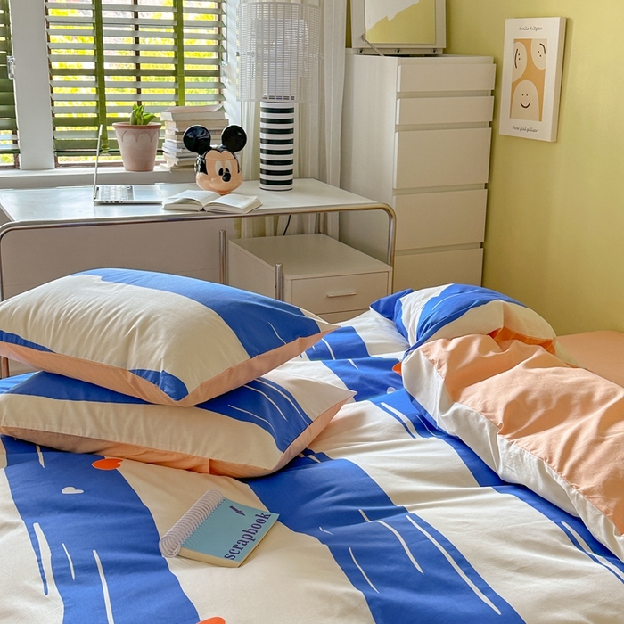 91家纺网 家纺一手货源 找家纺 时年家纺 2024新款 热爱生活·全棉系列第四期（充值会员优惠5元） 心动-蓝