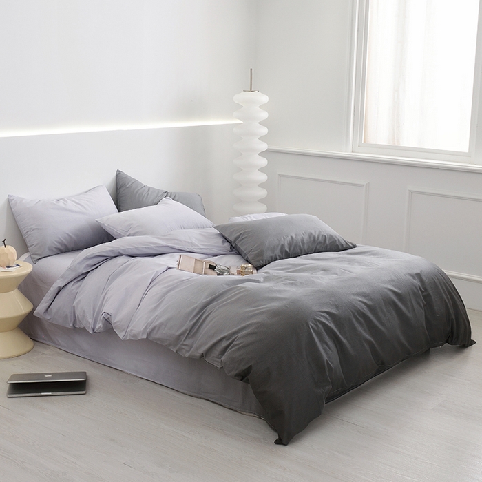 91家纺网 家纺一手货源 找家纺 启优家纺 2024新款全棉13070四件套 秘境-灰