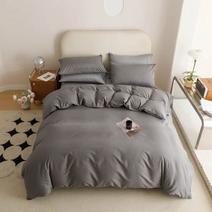 91家纺网 家纺一手货源 找家纺 涵宸家纺 2024新款40支全棉希腊麻绳款四件套 希腊（石灰+银灰）