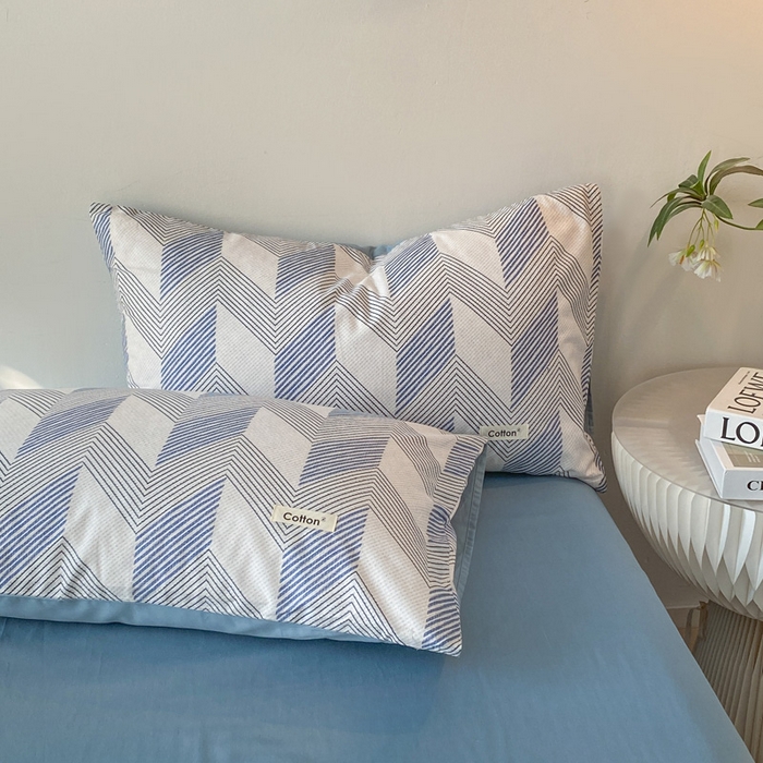 91家纺网 家纺一手货源 找家纺 涵宸家纺 2024新款40支全棉赛迪印花款四件套 兰登