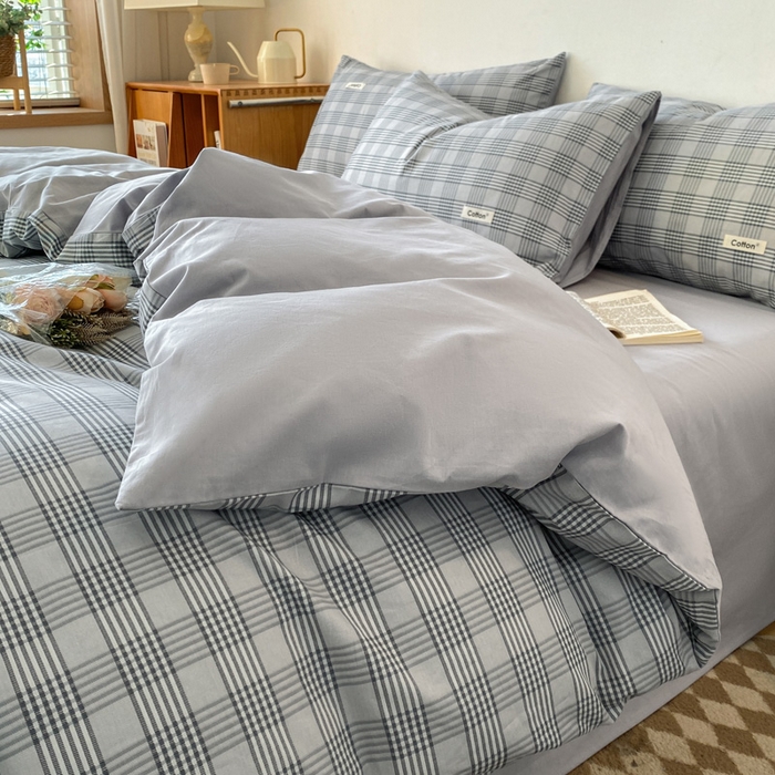 91家纺网 家纺一手货源 找家纺 涵宸家纺 2024新款40支全棉赛迪印花款四件套 路易斯