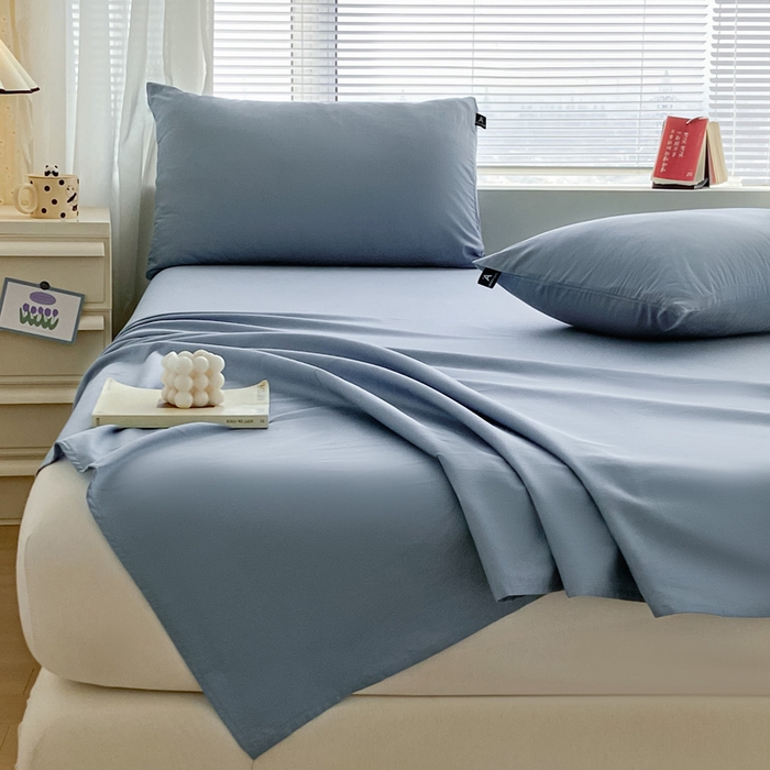 91家纺网 家纺一手货源 找家纺 涵宸家纺 2024新款40支全棉米兰系列-单床单 床单-湖兰