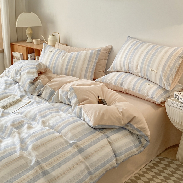 91家纺网 家纺一手货源 找家纺 涵宸家纺 2024新款40支全棉赛迪印花款四件套 艾琳