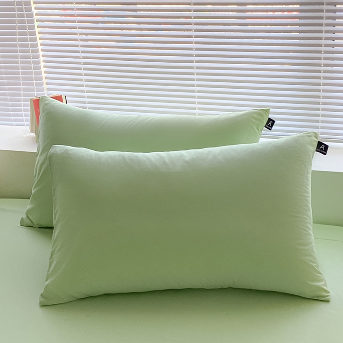 91家纺网 家纺一手货源 找家纺 涵宸家纺 2024新款40支全棉米兰系列-单枕套 枕套-果绿