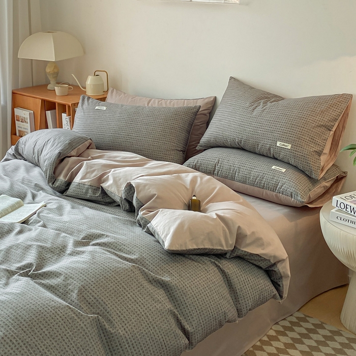 91家纺网 家纺一手货源 找家纺 涵宸家纺 2024新款40支全棉赛迪印花款四件套 麦克