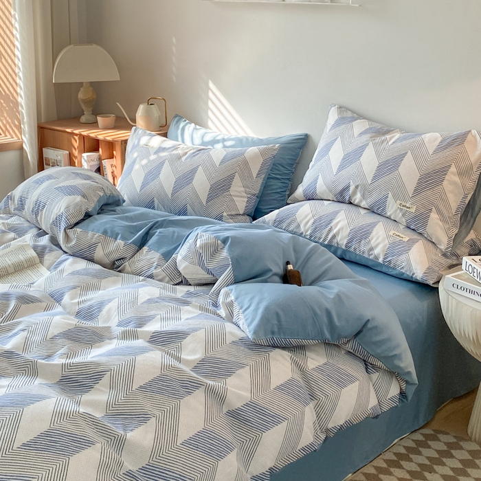 91家纺网 家纺一手货源 找家纺 涵宸家纺 2024新款40支全棉赛迪印花款四件套 兰登