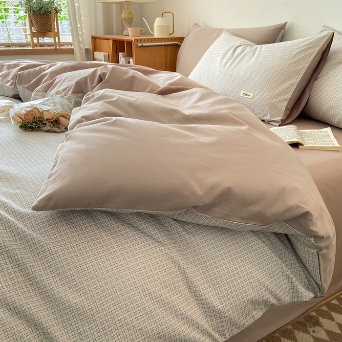 91家纺网 家纺一手货源 找家纺 涵宸家纺 2024新款40支全棉赛迪印花款四件套 米路