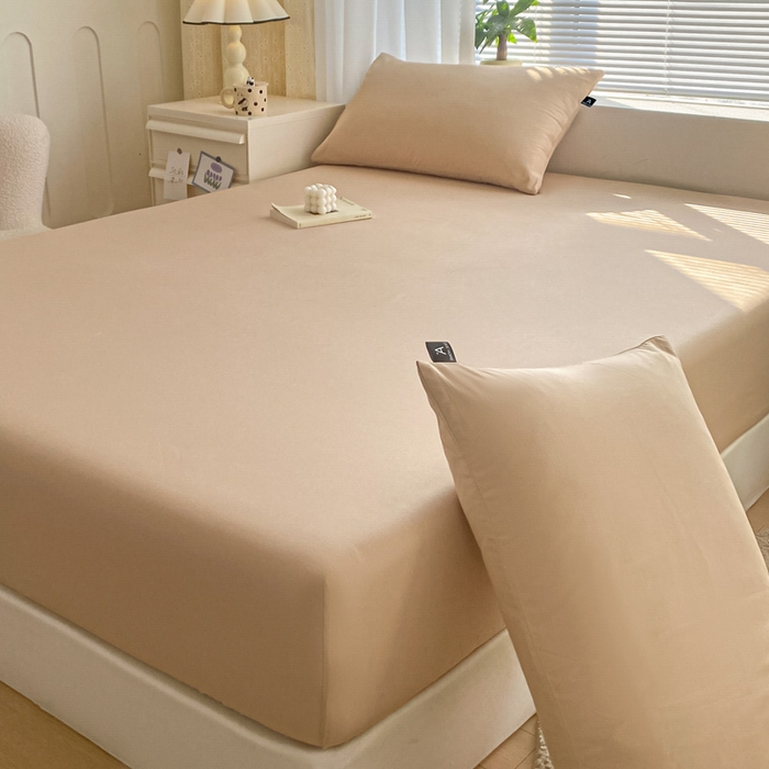 91家纺网 家纺一手货源 找家纺 涵宸家纺 2024新款40支全棉米兰系列-单枕套 枕套-杏色