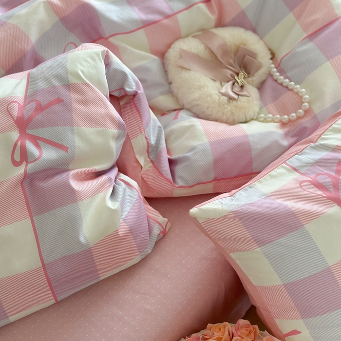 91家纺网 家纺一手货源 找家纺 时年家纺 2024新款 热爱生活·全棉系列第四期（充值会员优惠5元） 蝴蝶结