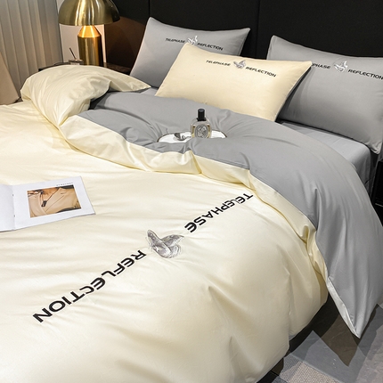 91家纺网 家纺一手货源 找家纺 （总）澳梵家居 2024新款60支全棉刺绣四件套-梦蝶系列