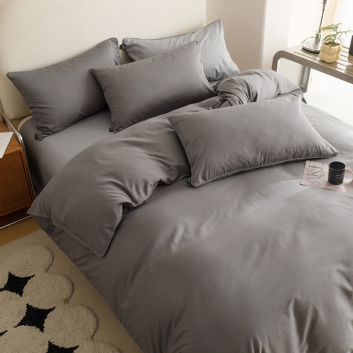 91家纺网 家纺一手货源 找家纺 涵宸家纺 2024新款40支全棉希腊麻绳款四件套 希腊（石灰+银灰）