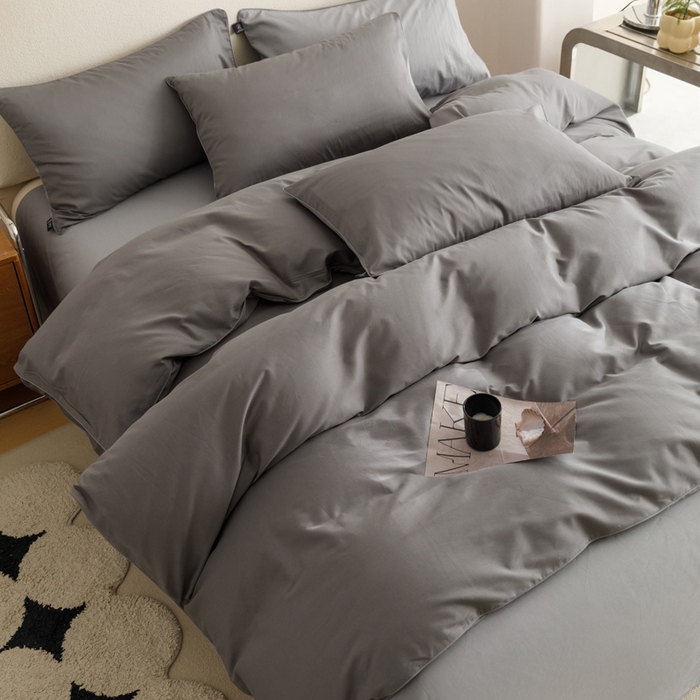 91家纺网 家纺一手货源 找家纺 涵宸家纺 2024新款40支全棉希腊麻绳款四件套 希腊（石灰+银灰）