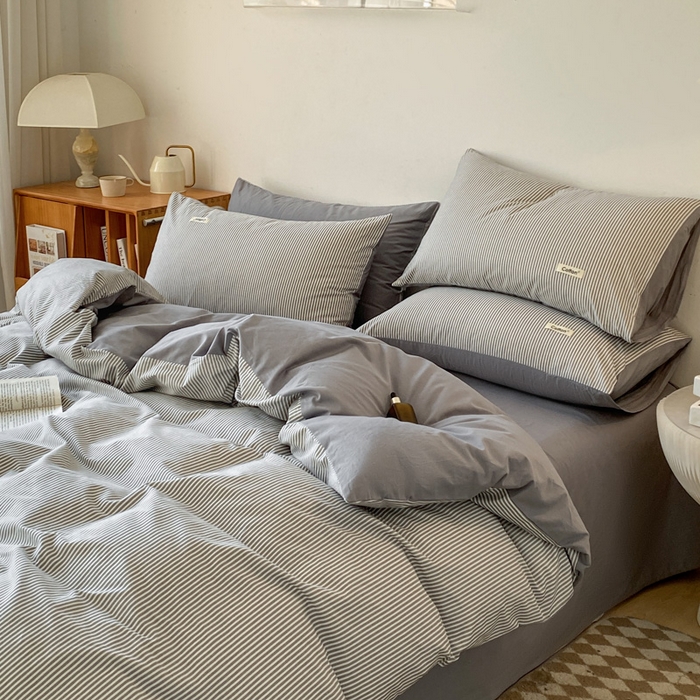 91家纺网 家纺一手货源 找家纺 涵宸家纺 2024新款40支全棉赛迪印花款四件套 马丁