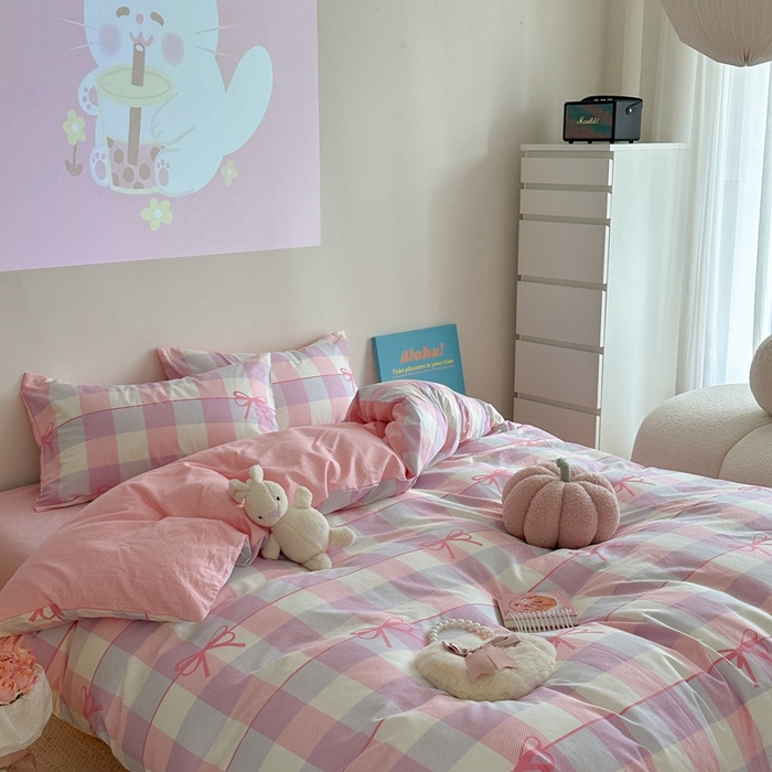 91家纺网 家纺一手货源 找家纺 时年家纺 2024新款 热爱生活·全棉系列第四期（充值会员优惠5元） 蝴蝶结