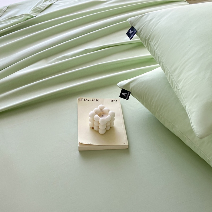 91家纺网 家纺一手货源 找家纺 涵宸家纺 2024新款40支全棉米兰系列-单枕套 枕套-月光绿