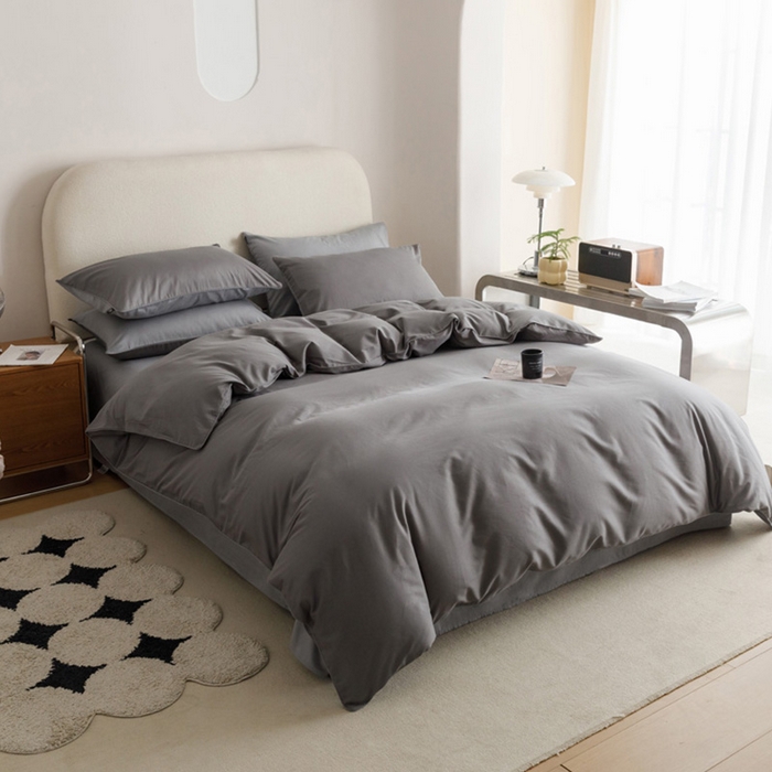 91家纺网 家纺一手货源 找家纺 涵宸家纺 2024新款40支全棉希腊麻绳款四件套 希腊（石灰+银灰）