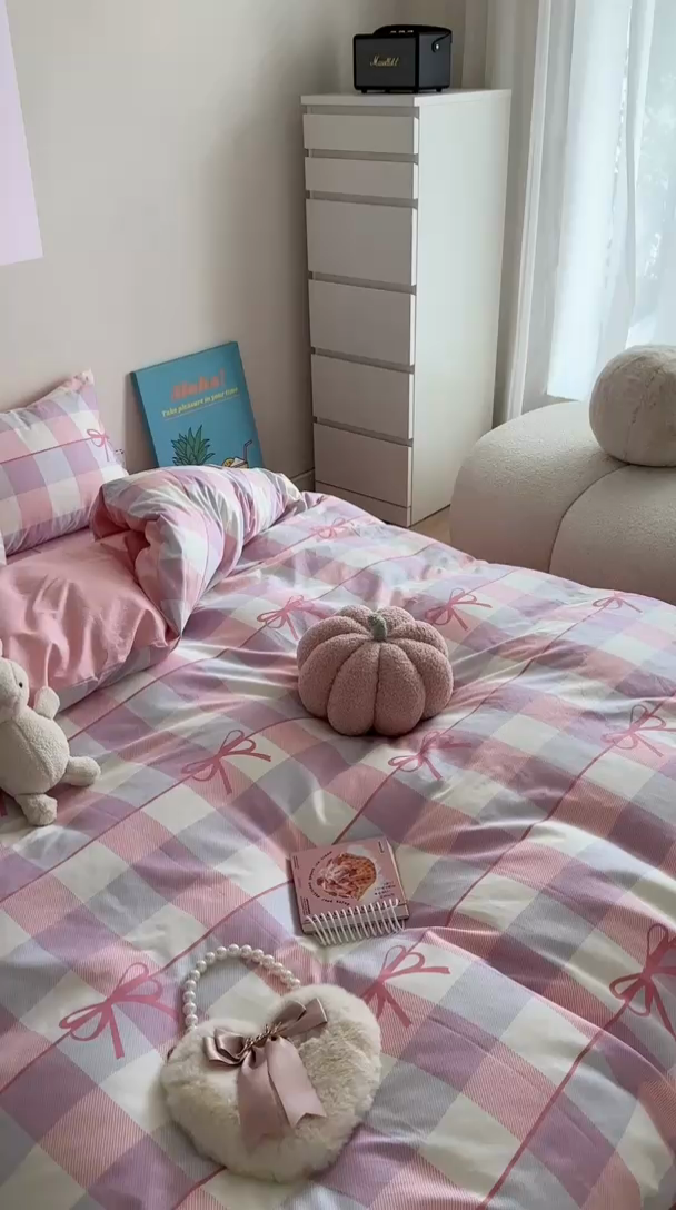 91家纺网 家纺一手货源 找家纺 时年家纺 2024新款 热爱生活·全棉系列第四期（充值会员优惠5元） 蝴蝶结