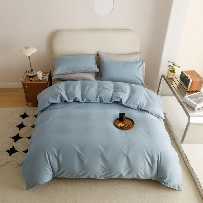 91家纺网 家纺一手货源 找家纺 涵宸家纺 2024新款40支全棉希腊麻绳款四件套 希腊（湖兰+梧桐灰）