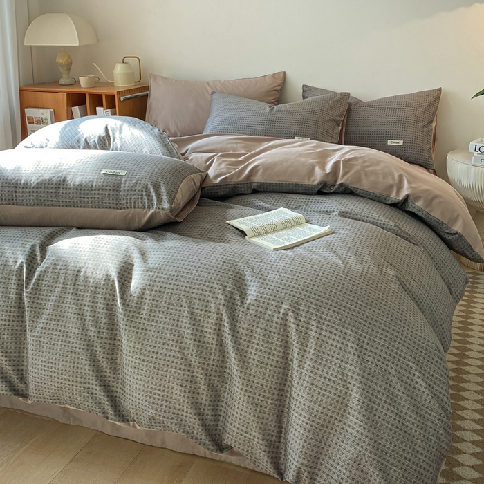 91家纺网 家纺一手货源 找家纺 涵宸家纺 2024新款40支全棉赛迪印花款四件套 麦克